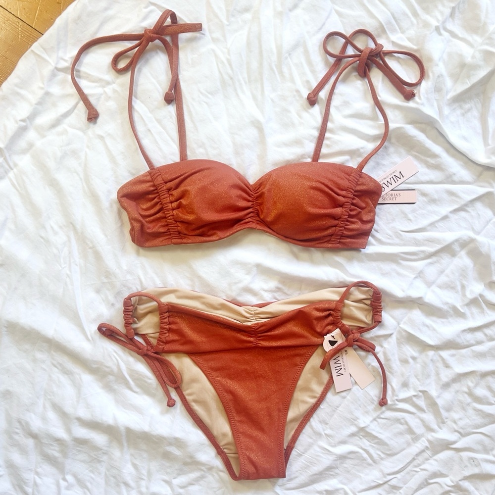 🧡NWT // Victoria’s Secret Ruched Bikini Set🧡